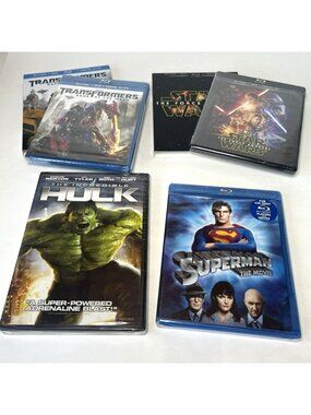 New Sealed Blu-Ray DVD Movie Lot Action Sci-Fi Superhero Action Fantasy PG-13